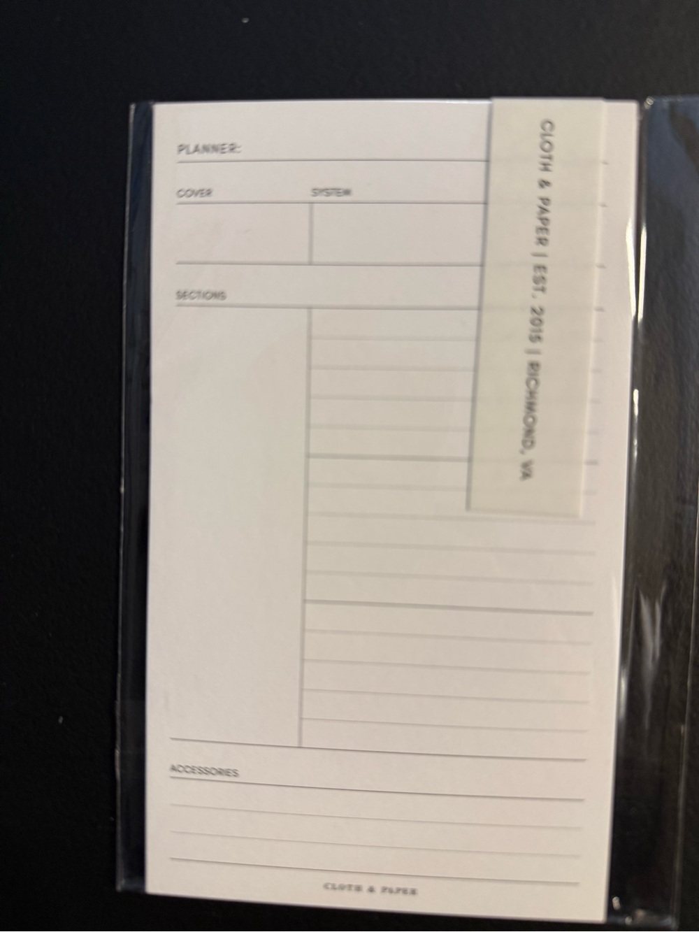 Cloth & Paper White Planner Planning Pages